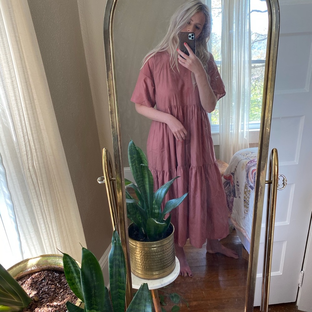 Christy Dawn Theo dress in vermillion gingham